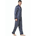 thumbnail image 3 of LONXU Men's Sleepwear Silk Satin Luxury Nightwear PJS Sets Plus S-XXXXL, 3 of 8