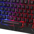 thumbnail image 3 of D620 Gaming Keyboard and Mouse Bundle Kit, Rainbow led Light effect Crack Backlit USB Computer Gaming Wired Keyboard and mice bundle set RGB LED Backlit 104 Keys and Mouse combo set, 3 of 6