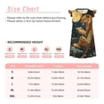 thumbnail image 3 of Fotbe Leopard Reading Tarot Cards Vestido de Dormir para Niñas de 3 a 10 Años, Mangas Cortas, Estilo Princesa, Pijama Camisón con Mangas Voladas-Small, 3 of 6