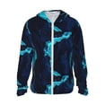 thumbnail image 1 of Balery Blue Marble And Gold Sudadera ligera de manga larga con capucha y protección solar UPF 50+ para hombre y mujer, ideal para pesca y running-XX-Large, 1 of 7