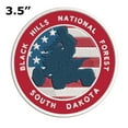 thumbnail image 2 of Black Hills National Forest, South Dakota ATV / OHV American Flag 3.5 Inch Iron Or Sew On Embroidered Fabric Badge Patch Extreme Sports Iconic Series, 2 of 2