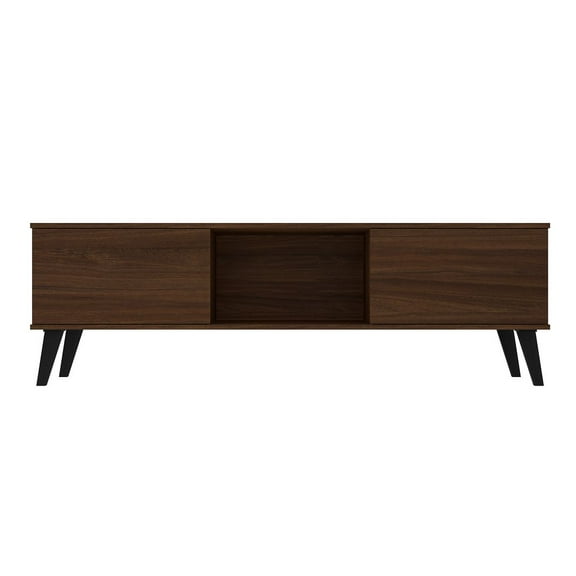 Manhattan Comfort Doyers Wood TV Stand for TVs up to 60" in Nut Brown
