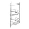 thumbnail image 3 of Lavish Home 83-150 Pedestal Organizer – Compact Under The Sink Rack with 2 Storage Shelves and Towel Holder, Standard, Chrome, 3 of 9