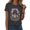 Grey, variant on Gunia Halloween T Shirt Women Cotton Ghost Graphic Print Short Sleeve Crew Neck Casual Holiday Tops Tee Shirts Army Green S-2Xl