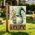 thumbnail image 3 of Spring Gnome Garden Flag, 12x18 Inch Double Sided Linen Like Welcome Flag With Sunflower Floral Patterns, Waterproof Fade Resistant Flag for Outdoor Yard, Patio, Porch and Home Decor, 3 of 6