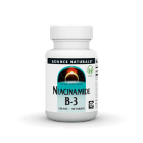 Source Naturals Niacinamide B-3, Dietary Supplement - 100 mg - 100 Tablets