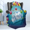 thumbnail image 4 of Birthday Soft Flannel Fleece Blanket, Realistic Design in 3D Style Text Vibrant Colorful Balloons Flags Surprise Party, Cozy Plush for Indoor and Outdoor Use, 50" x 70", Multicolor, by Ambesonne, 4 of 5