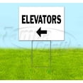 thumbnail image 1 of Elevators Left (18" x 24") Yard Sign, Includes Metal Step Stake, 1 of 6