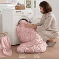 thumbnail image 4 of U by Bedsure King Comforter Set Pink, Bed in a Bag King Size Bedding, 7 Pieces Pinch Pleat All Season Comforter, 4 of 11