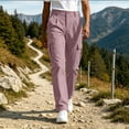thumbnail image 1 of Neewe Women's Straight Long Pants Solid Color Elastic Waist Golf Travel Pants with Pockets Daily Outfits, 1 of 7