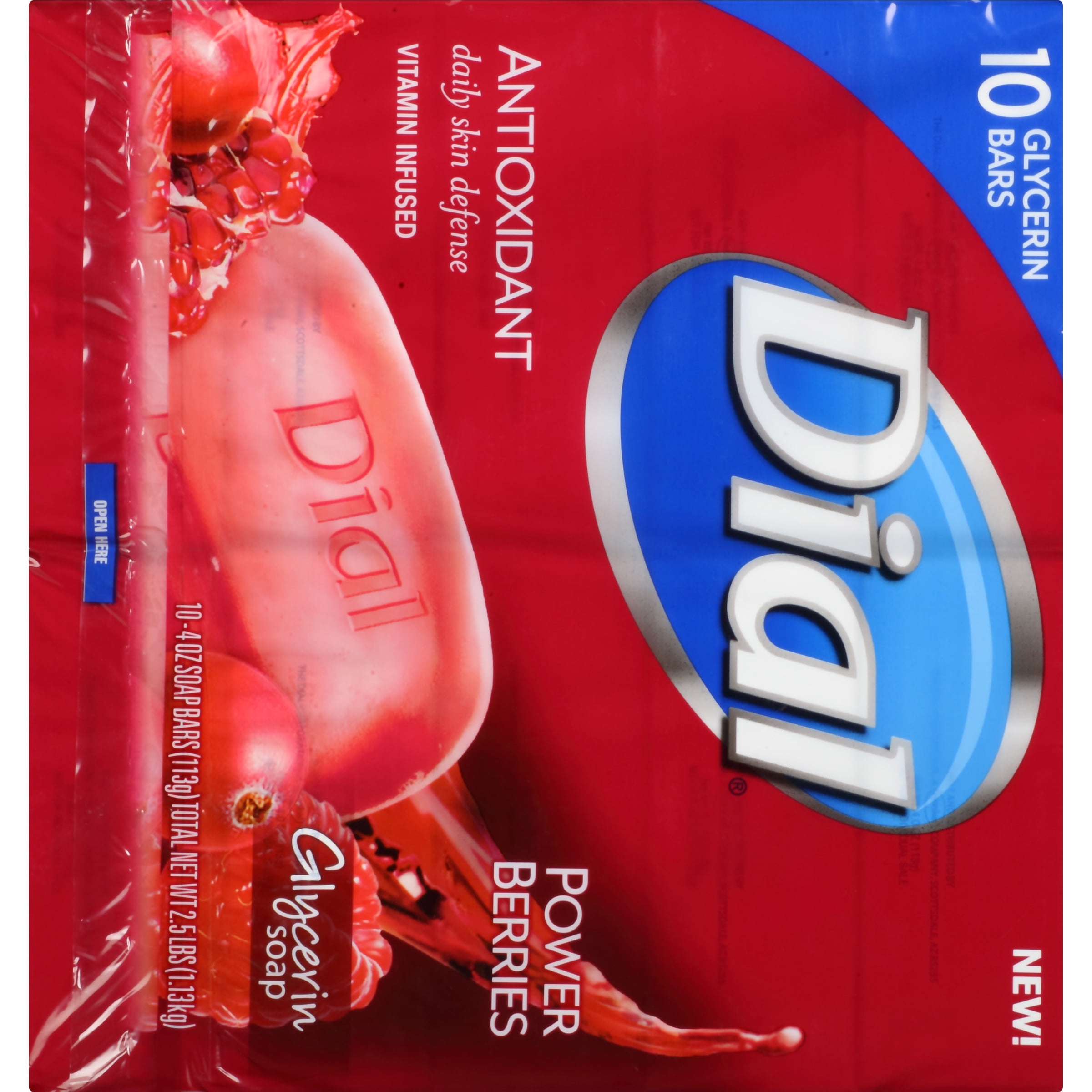 Dial Antioxidant Power Berries Glycerin Soap 4 oz 10 Count Healthier