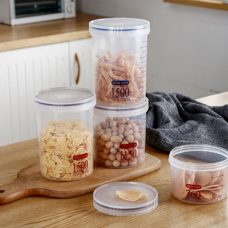 Airtight Food Storage Containers Set with Lids, 6pcs BPA Free Plastic Dry Food  Canisters for Kitchen Pantry Organization and Storage, Dishwasher  safe(760ML,1150ML,1500ML) 