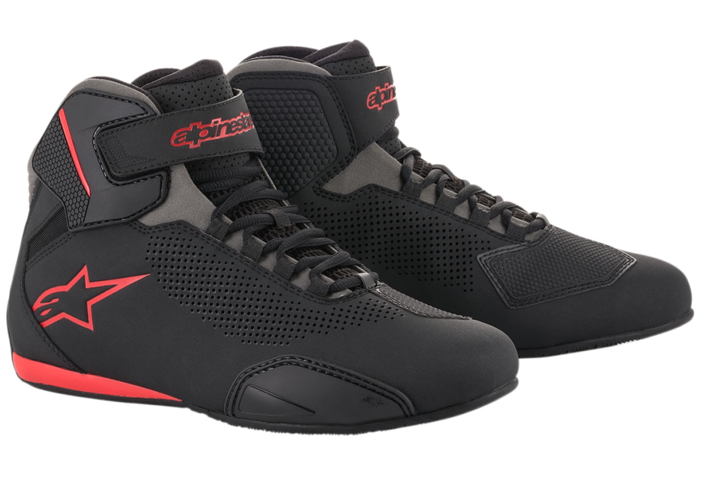 Alpinestars Mens 25156181318 Shoe Black/Grey/Red Size 8 