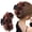 Coffee, variant on CXHEGBEJ Chic Decorative Buns Flower Hair Claw For Women Multifunctional Ponytail Clip Hairpin Grasping Clip Headwear Styling Tool Black