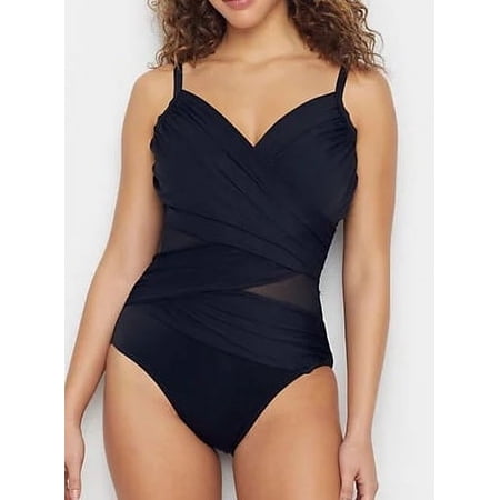 Miraclesuit BLACK Must Have Solid Mystify Underwire One-Piece Swimsuit, US 10