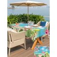 thumbnail image 5 of Outdoor Tablecloth with Umbrella Hole for Patio/Picnic/Party/Camping, Pink Flamingos Waterproof Table Cloth Rectangle Table Cover Washable, Summer Beach Tropical Floral Cactus (60"x 84"), 5 of 8