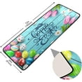 thumbnail image 2 of SKYSONIC 2'X6' Happy Easter Eggs Runner Rug with Rubber Backing, Colorful Easter Flower Non Slip Entryway Rug Runner Washable Soft Area Rug Carpet for Hallway Bedroom Kitchen Decor, 2 of 6