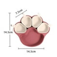 thumbnail image 2 of Binwennn Multifunctional Silicone Bowl Children's Bowl Pet Bowl Cat And Dog Bowl Set Silicone Plates For Children Plates With Suction Cat Silicone Plates In The Shape Of Cat Cat Pad Dog Bowls with Mat, 2 of 3