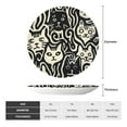 thumbnail image 2 of Balery Abstract Cat Faces Pattern Print Bone China Decorative Plate Ceramic Dinner Plates Art Crafts with Display Stand-7in, 2 of 6