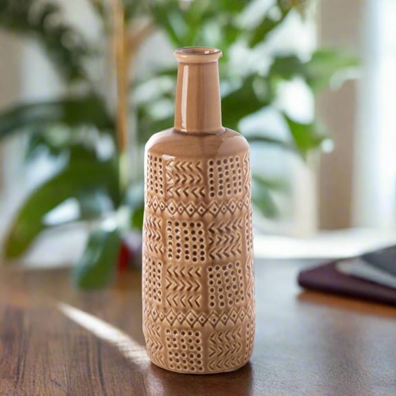 Zarien Layered Tribal Ceramic Vase