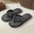 thumbnail image 3 of Pandaie Womens Mens Flip Flops Plush Leopard Print Thong Slippers Non Slip Stylish House Spa Soft Outdoor Indoor Walking Home Shoes Size 6‑10, 3 of 6