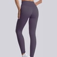 thumbnail image 4 of Celsior Compression Leggings High Waisted Leggings No Front Seam Leggings Fitness Sport Pants Smile Contour Activewear Tights Sculpting Yoga Fitness Pants Workout Yoga Pants Skin-Friendly Purple S, 4 of 5