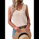thumbnail image 3 of Camisetas Sin Mangas para Mujer, Suéteres de Punto , Chalecos con Cuello en V, Ropa Informal, Conjuntos de Moda de Verano 2025 Albaricoque M, 3 of 7