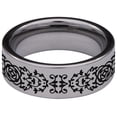 thumbnail image 4 of Rose Vine Tungsten Carbide Ring, 4 of 9