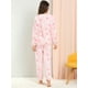 thumbnail image 5 of Pijama de Franela Allegra K Impreso manga larga Top y Pantalones Para Dormir Suave Invierno Mujeres Corazón Rosa XXL, 5 of 6