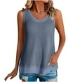 thumbnail image 2 of BSDJILFG Tank Top for Women Waffle Knit Shirt Sleeveless Camis Dressy Casual Slim Fit Tees Summer Workout Streetwear Shirts, 2 of 6