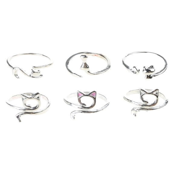 6x Cats Ear Crochet Rings Adjustable Crochet Loop Rings Crochet Tension Rings