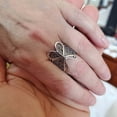 thumbnail image 4 of Joernso Women Ring Carving Elegant Hypoallergenic Golden Silver Color Retro Butterflies Finger Ring Fashion Jewelry, 4 of 7