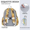thumbnail image 5 of Sunflower Backpack for School,Cute School Bag,Schoolbag with Adjustable Shoulder Straps & Padded Back,13.4"x11"x4.7", 5 of 6