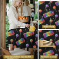 thumbnail image 5 of Colorful Keyboard Black Pattern Round Tablecloth 70"x70", Wrinkle Resistant Wipeable Table Cover for Kitchen Dining Room Picnic Patio and Party, 5 of 6