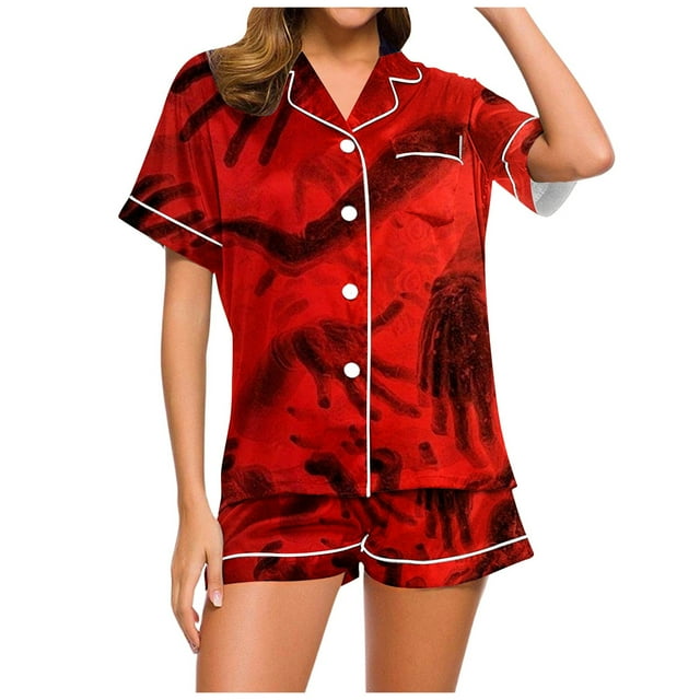 toraway Pyjama Femme Petite Ensemble de Shorts de Pyjama Femme S