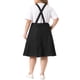 thumbnail image 3 of Vestidos de Mezclilla para Mujeres de Talla Grande Agnes Orinda con Botones y Tirantes Ajustables Midi 3X Negro, 3 of 5