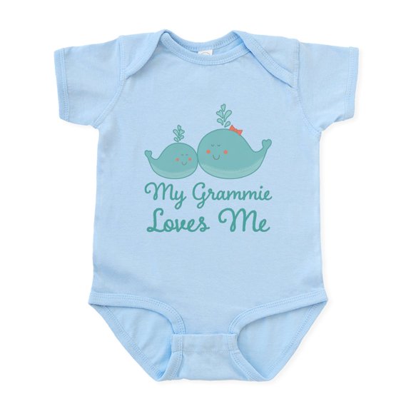 CafePress - My Grammie Loves Me Infant Bodysuit - Baby Light Bodysuit, Size Newborn - 24 Months