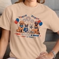 thumbnail image 3 of Smartprints Red Stripes Woof Patriotic Dogs Women's T-Shirt Natural, Cotton, 4XL, 3 of 4