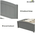 thumbnail image 5 of Bellemave Twin Platform Bed with Trundle Solid Wood Twin Bed Frame with Headboard Space Saving Wooden Bed forTeens & Adults, Gray, 5 of 10