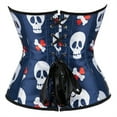 thumbnail image 3 of Grebrafan Corset Steampunk Women Role Playing Bustier Top Blue L, 3 of 5