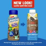 (2 pack) Carnation Breakfast Essentials Nutritional Protein-Packed Drink Shakes, Cookies n Creme Breakfast Shake, 8 fl oz, 6 Pack