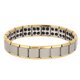 thumbnail image 1 of Pulsera de acero de titanio y germanio, joyería curativa para la salud con imán (dorado), 1 of 10