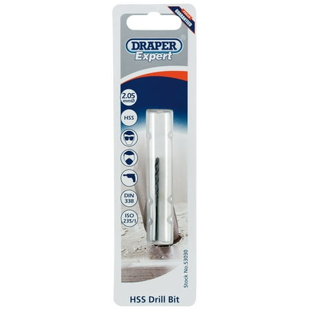 

Draper 53030 Expert 2.05mm HSS Twist Drill For 2.5 x 0.45 Taps