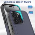 thumbnail image 4 of TECH CIRCLE Back Cover Case, for iPhone 16 Case 6.1-Inch (2024), Plastic Shell Silicone Protective Shockproof Phone Case, Slim Fit Lightweight Basic Case for Women Men, Darkblue, 4 of 5