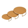 thumbnail image 1 of 3x Cake Stand Action Figura Figura de juguete Platos de exhibición de postres Pantallas de cupcakes de la cocina para hornear de cumpleaños minoristas Oro, 1 of 8