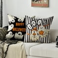 thumbnail image 3 of Sm:)e Trick or Treat Boo Ghost Pumpkin Happy Halloween Pillow Covers 18x18 Inch Set of 2, Cushion Covers for Sofa Home Decor, 3 of 8