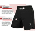 thumbnail image 6 of RDX MMA Shorts Kickboxing Fighting Grappling Training Muay Thai, Black, M, 6 of 9