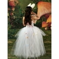 thumbnail image 4 of Toddler Girl Easter Bunny Dress Princess Halter Neck Sleeveless Party Mesh Soft White 6 Years-7 Years, 4 of 7