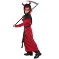 thumbnail image 3 of Disfraz de disfraz de Halloween para niños Bola de disfraces rojo pequeño diablo disfraz de rendimiento cos horror vampiro niños y niñas vampiro muerte traje de rol, 3 of 4