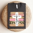 thumbnail image 6 of Love in Faith | Faith Cross Paint Swipe Short Sleeve | Heather Charcoal | Christian T-Shirts for Women | Faith Based Apparel |Christian Gifts, 6 of 8
